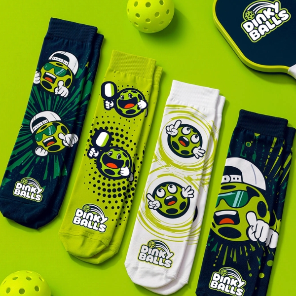 Concept: DinkyBalls character socks